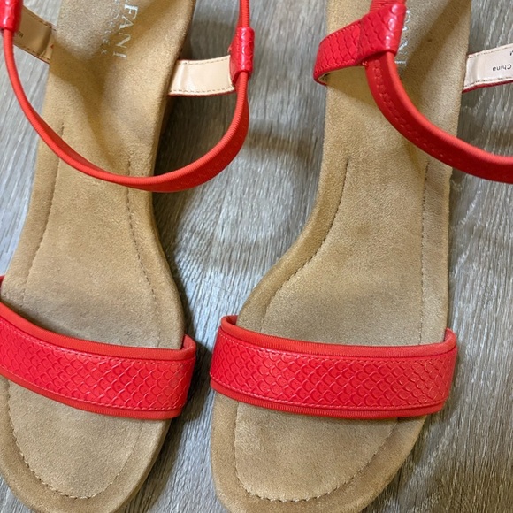 Alfani Step Flex Gillee Womens Size 8.5 Coral Cork 2.75" Wedge Sandals Boho - Picture 9 of 11